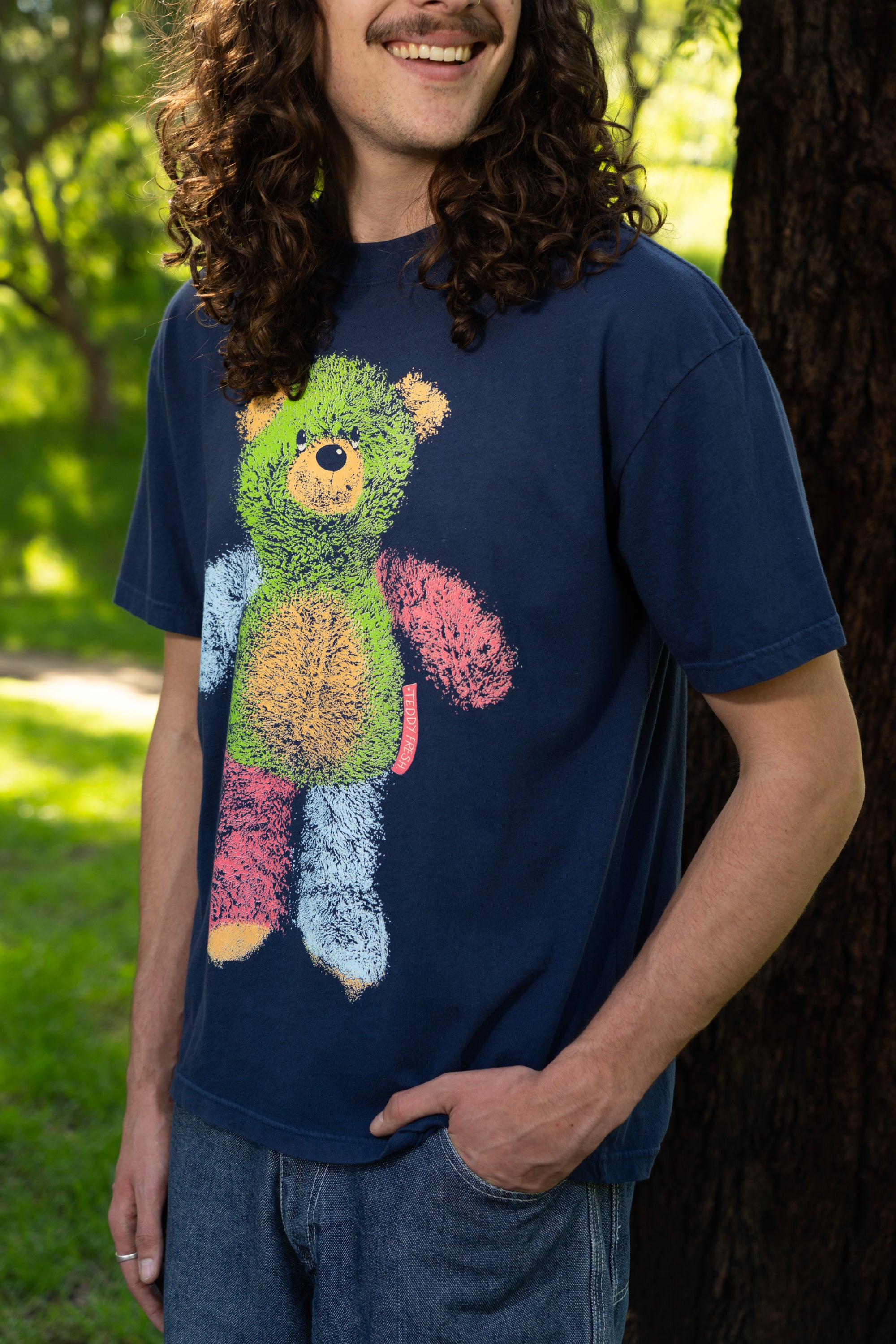 Plush Bear Press Print Rhys Brown Tee - Teddy Fresh