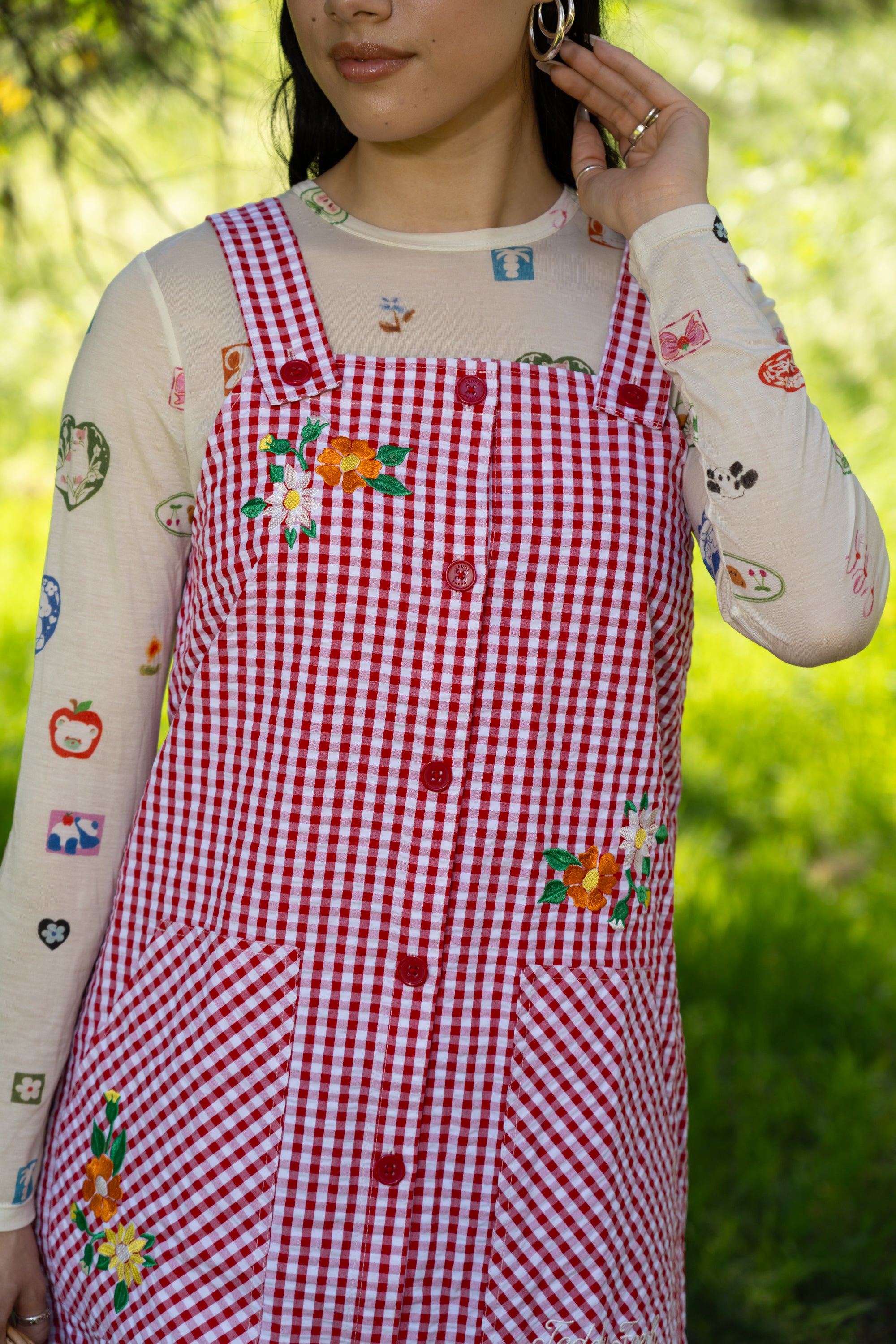 Little Miss Gingham Overall Dress