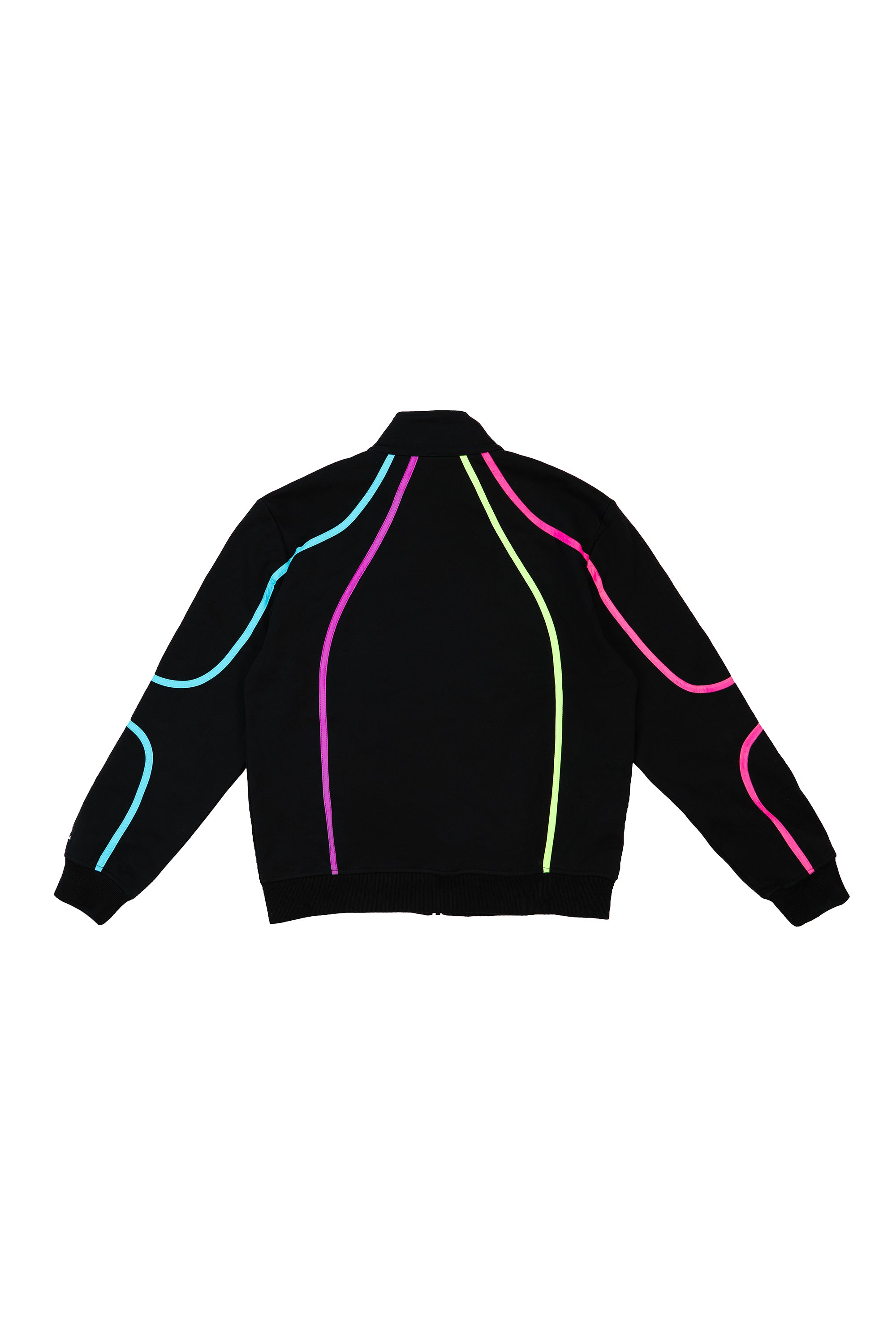 Retro Neon Piping Zip Sweatshirt