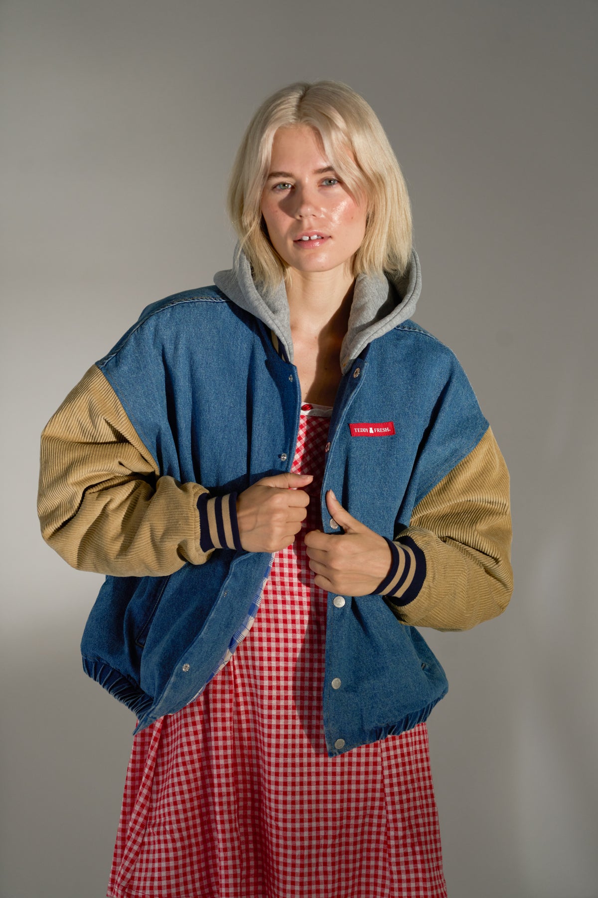 Vintage Denim Bomber Jacket