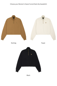Women's Classic Funnel Neck Zip Sweatshirt Bundle