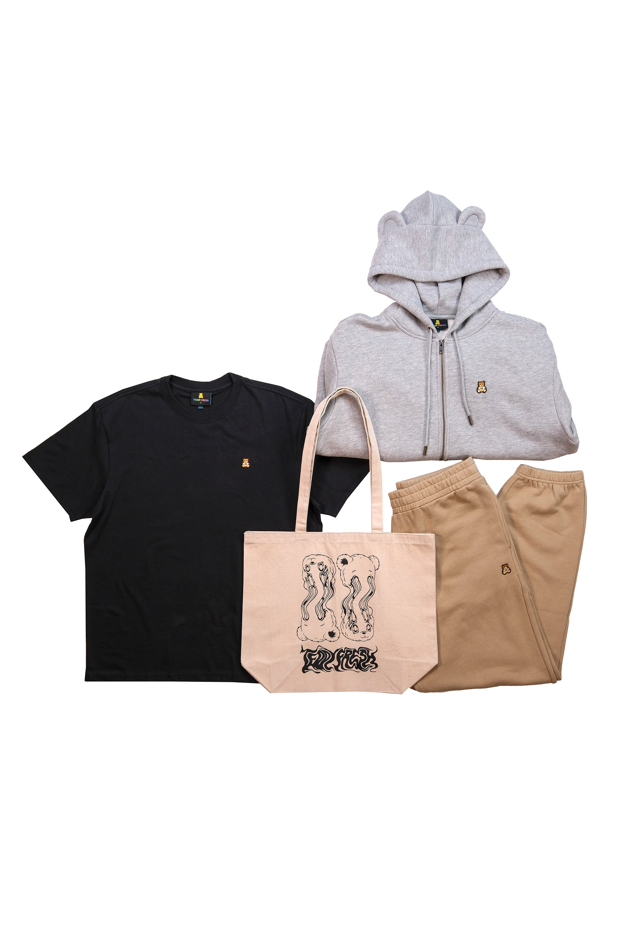 Unisex Classic Bear Ear Zip Hoodie Bundle