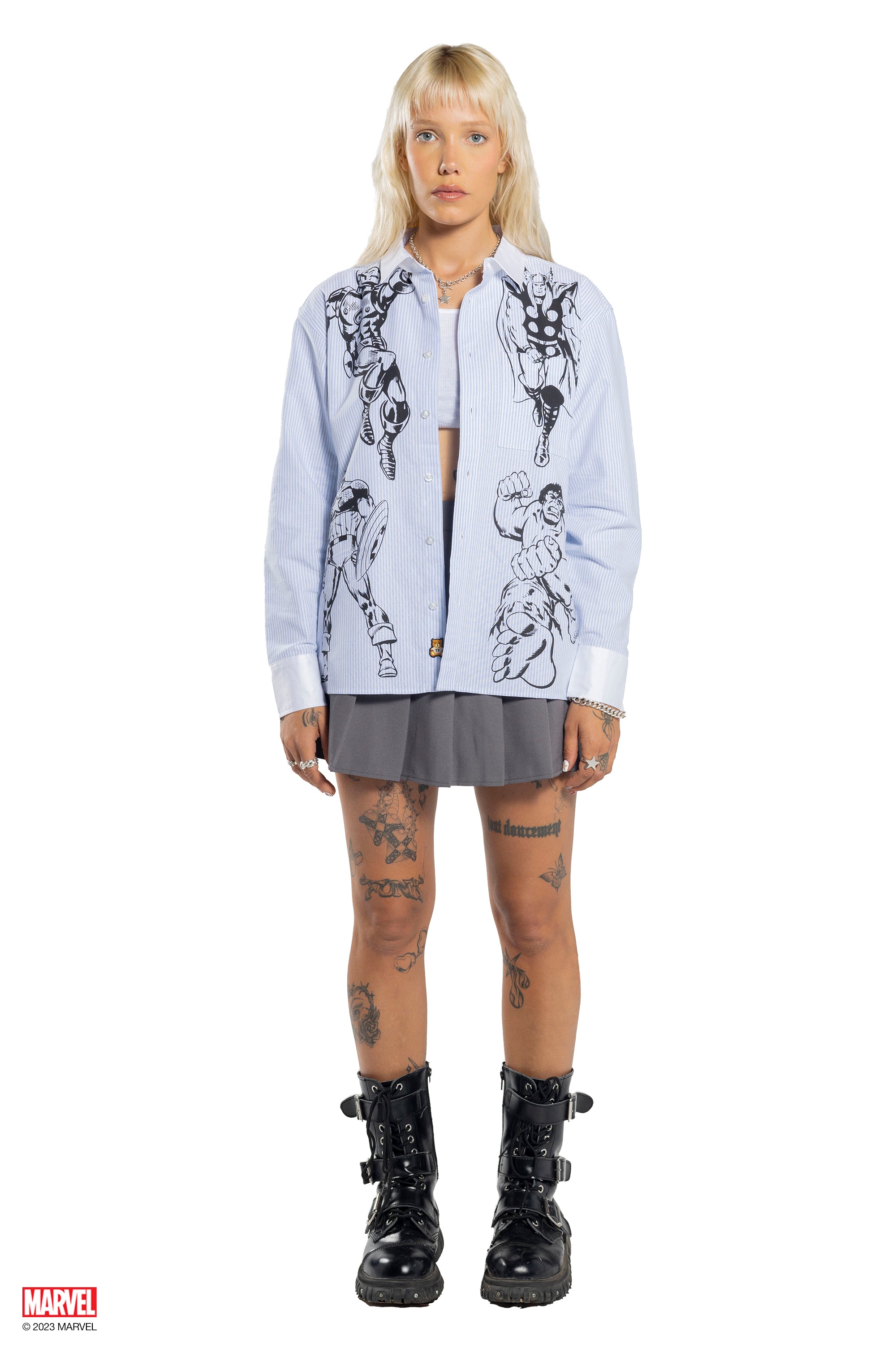 TF x Marvel Button Up