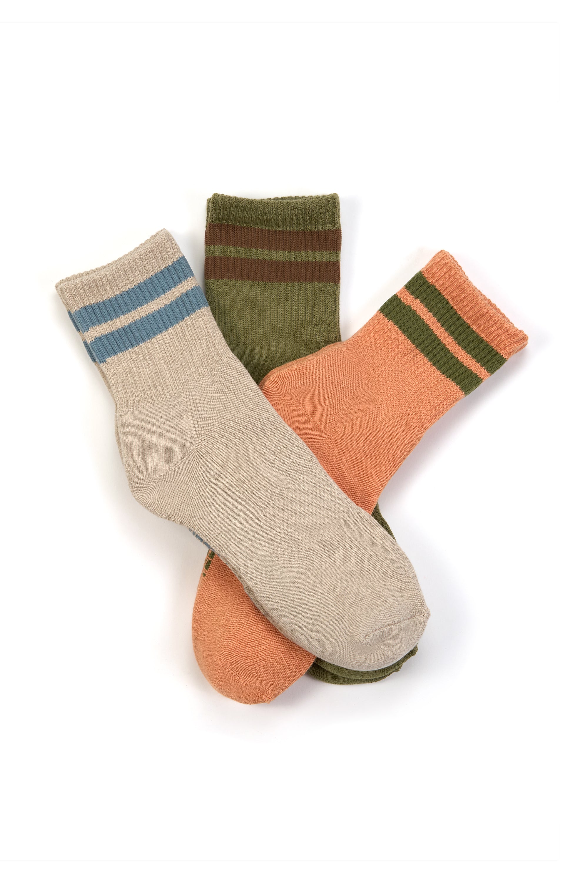 Striped Quarter Sock 3-Pack