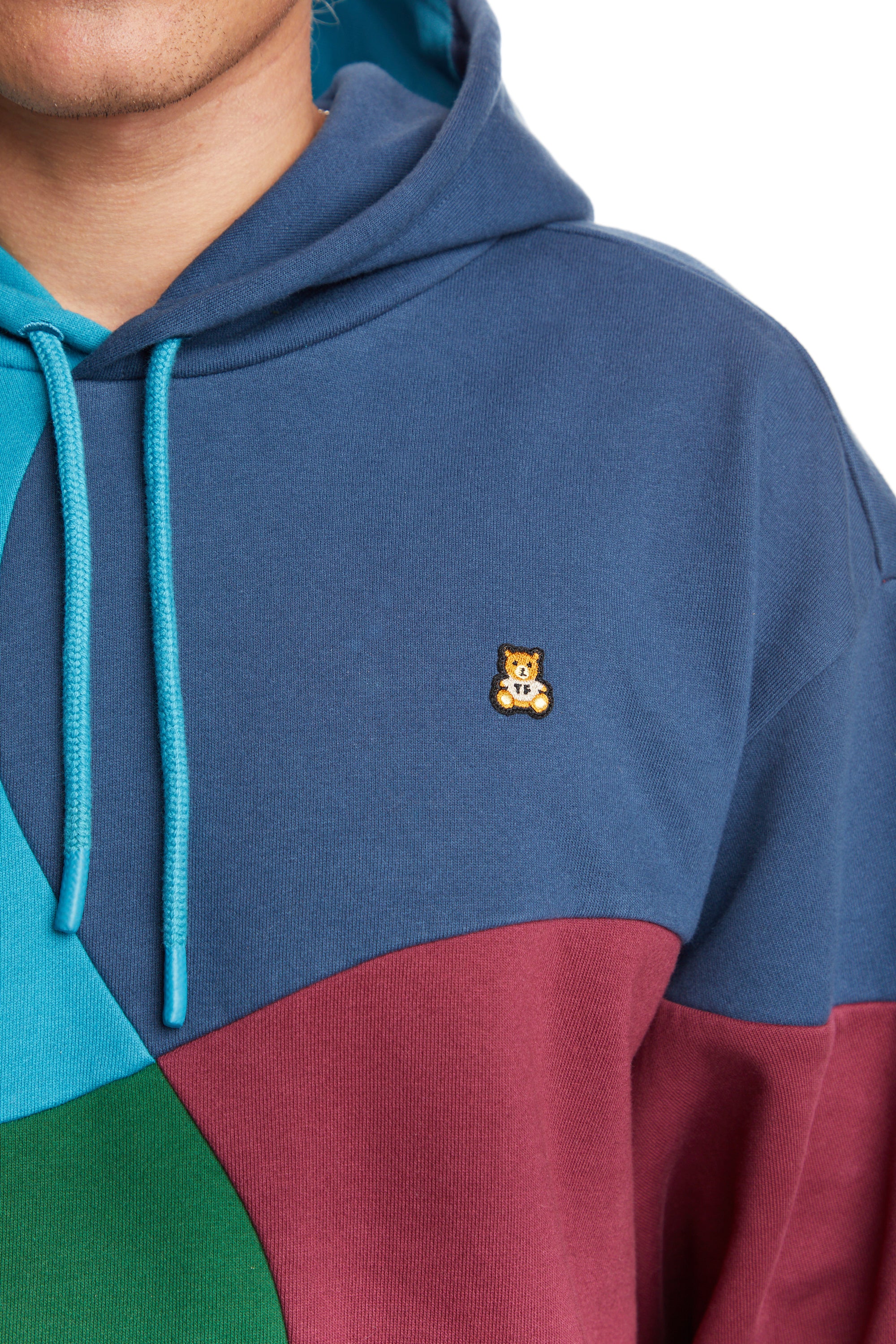 Teddy Fresh Patchwork Quilted Hoodie Sweatshirt  Urban Outfitters Japan -  Clothing, Music, Home & Accessories