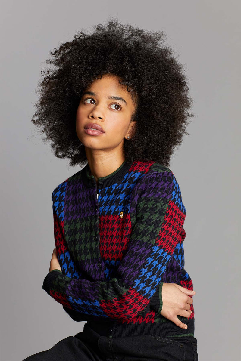 Women's Houndstooth Cardigan