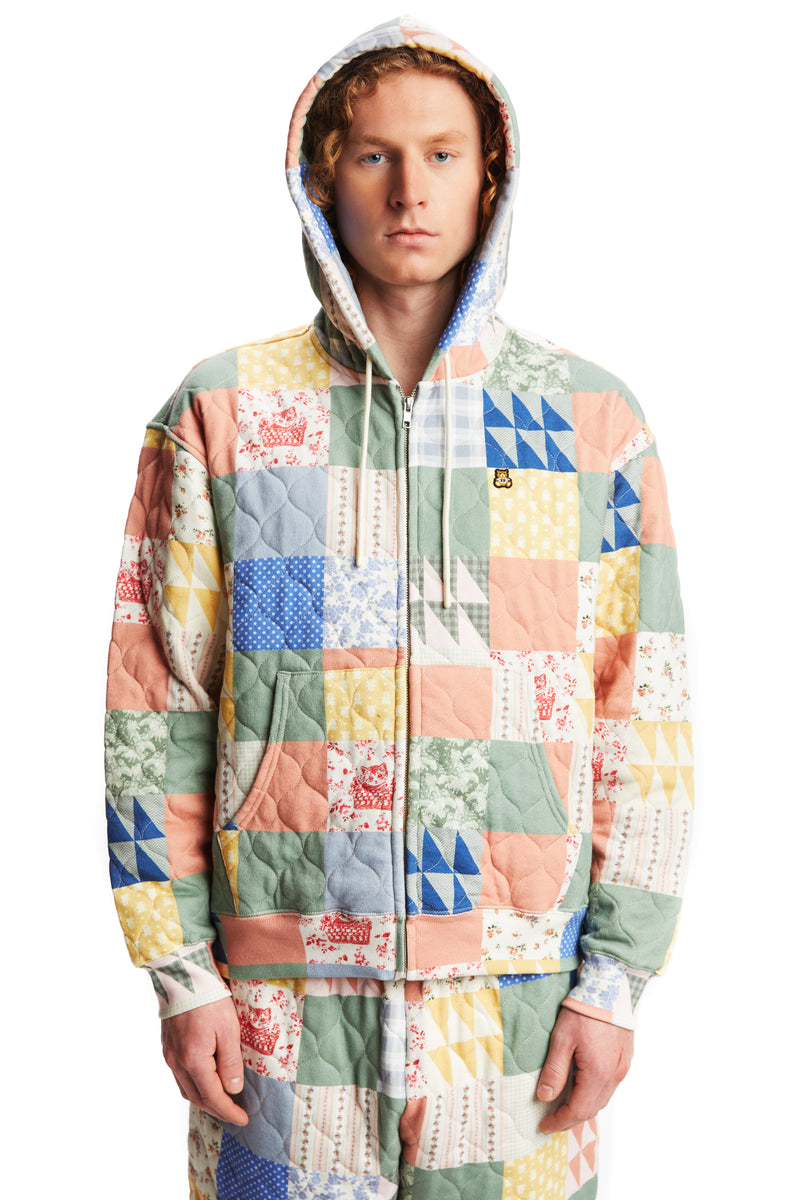 Quilt Blanket Zip Hoodie