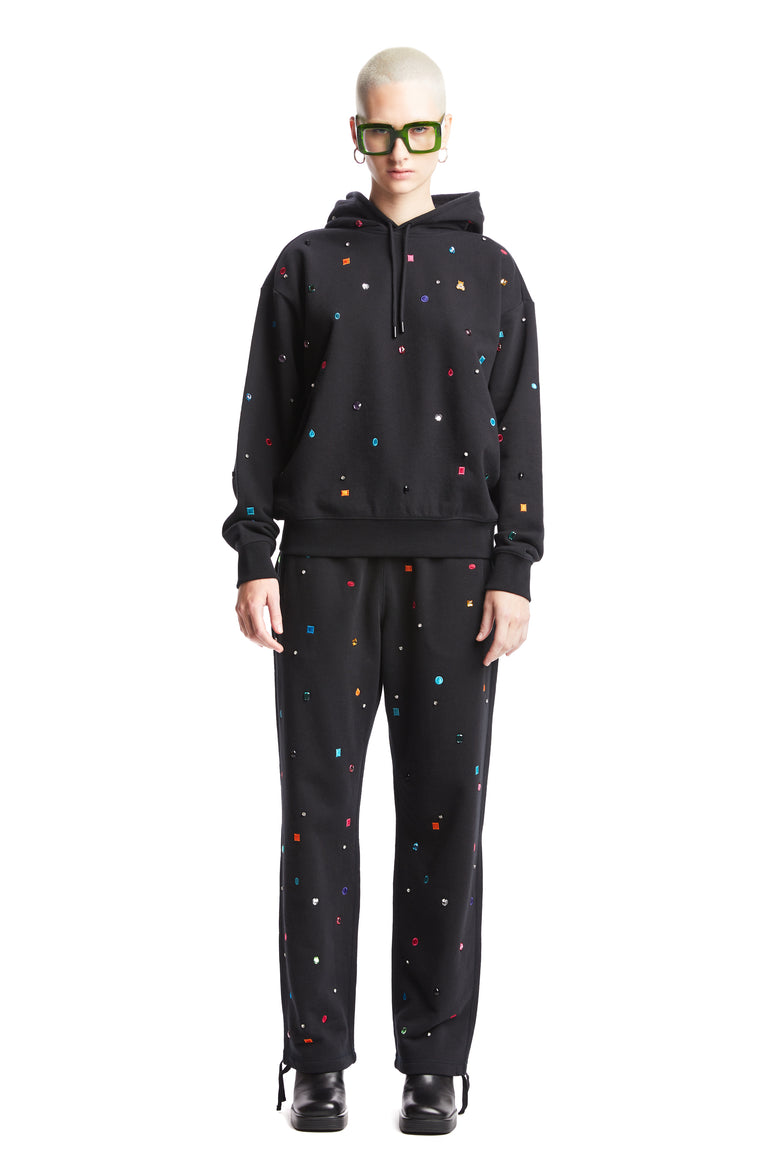 Gemstones Embellished Sweatpants