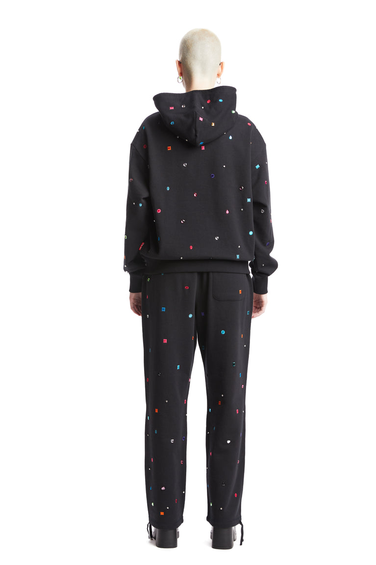 Gemstones Embellished Sweatpants
