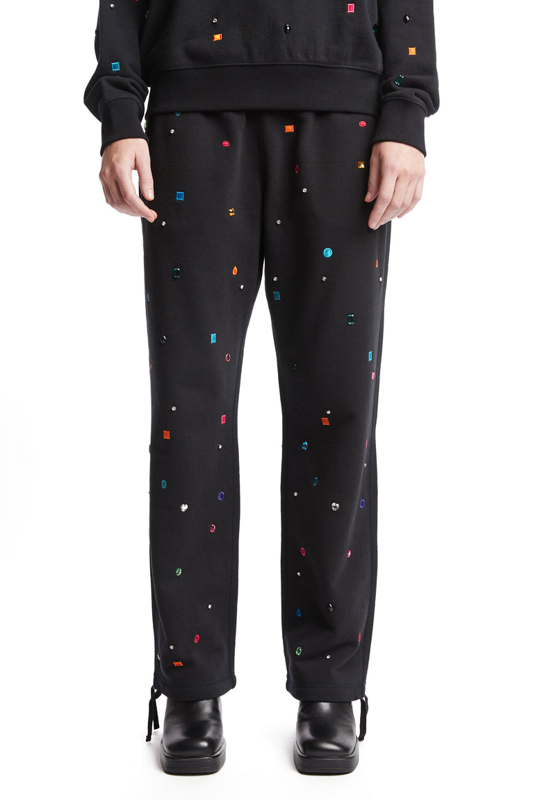 Gemstones Embellished Sweatpants