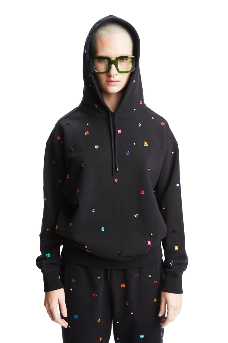 Gemstones Embellished Hoodie