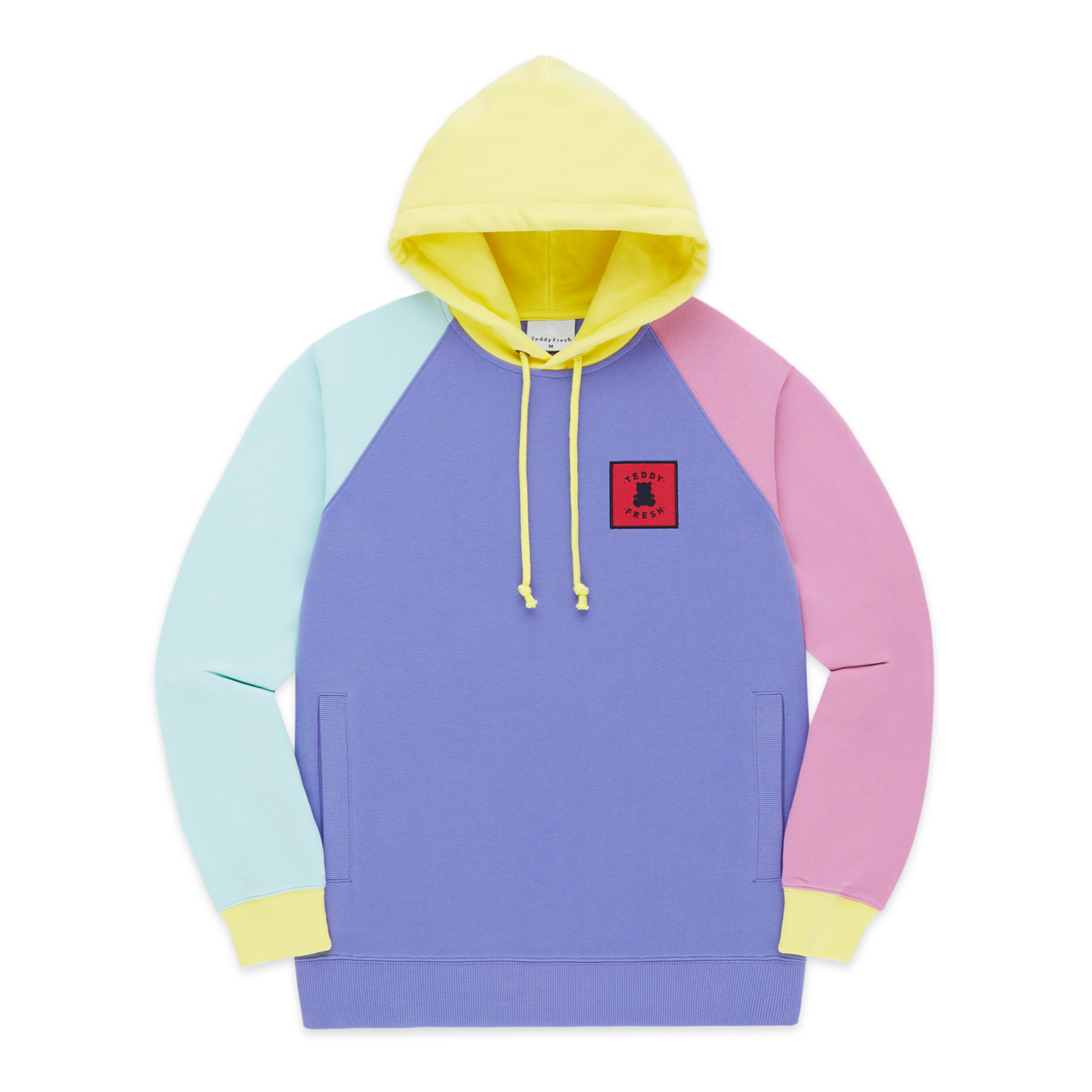 Teddy color 2025 block hoodie