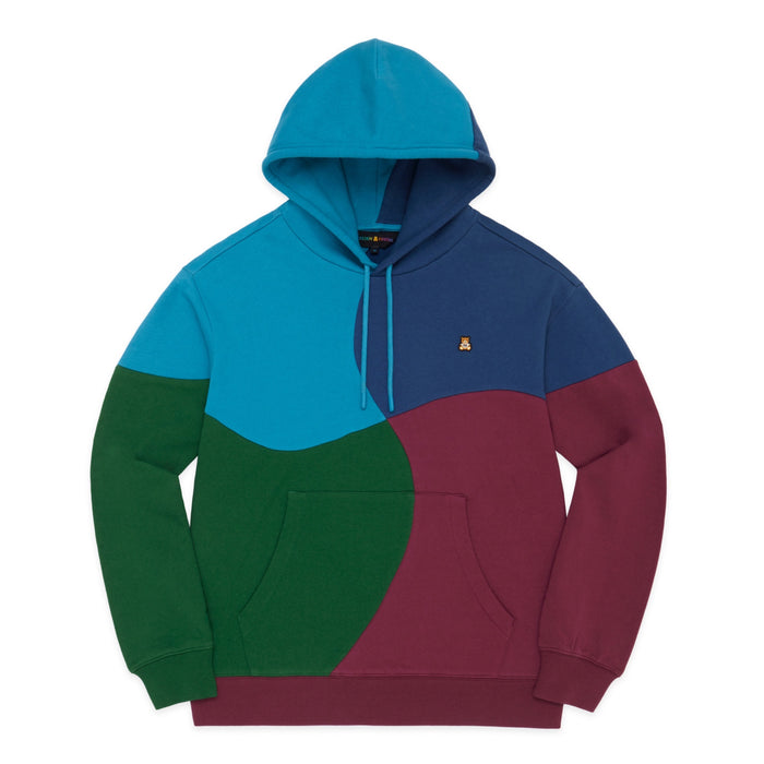 Wave Patchwork Hoodie - Teddy Fresh