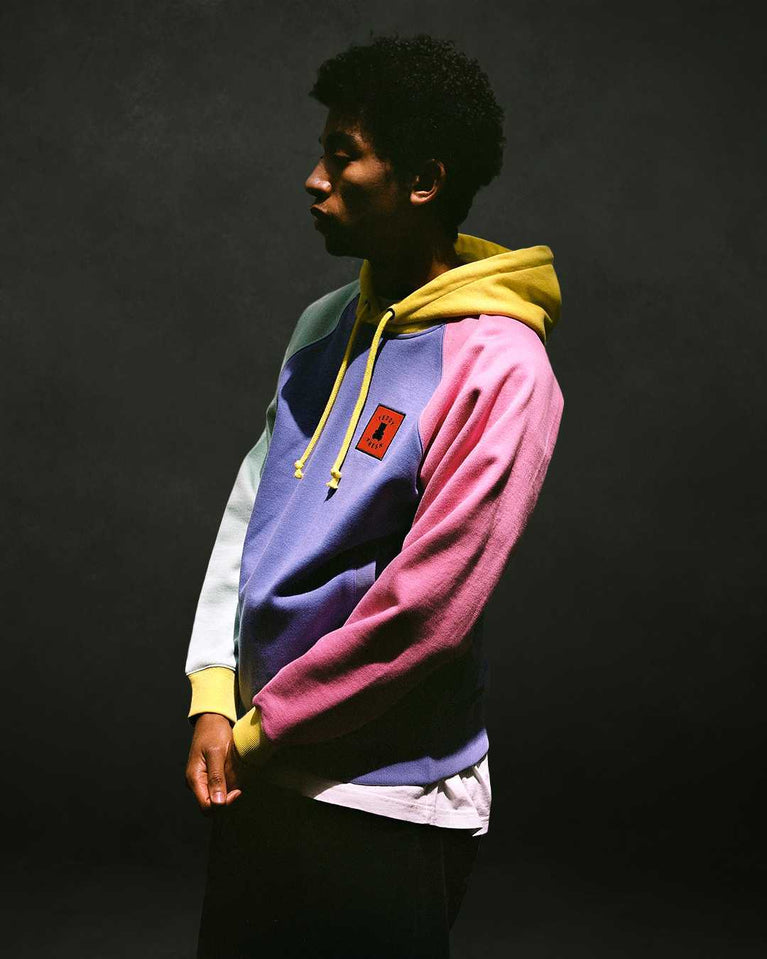 Teddy fresh color block hoodie pastel Clearance